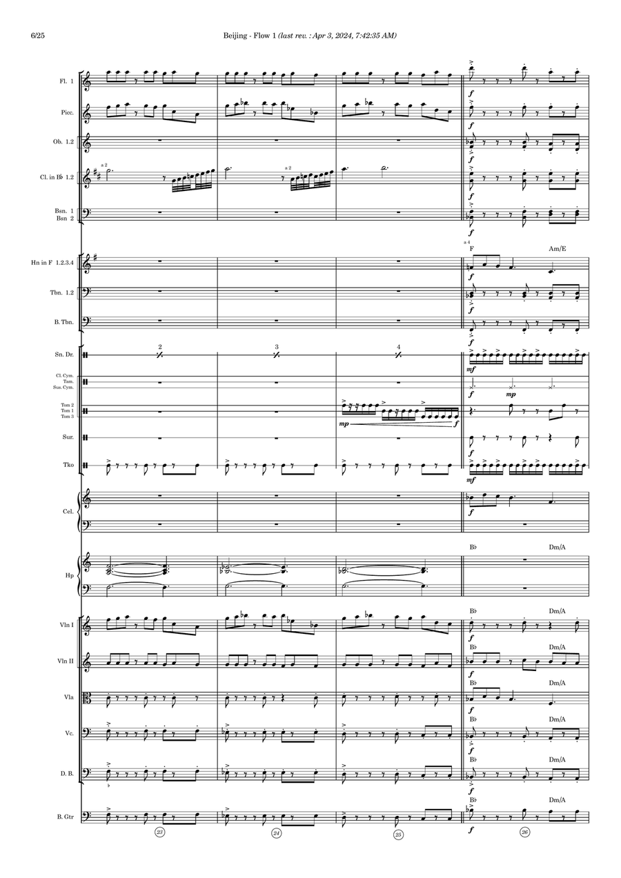 Beijing - Score Only Full Orchestra scores gallery preview page 6