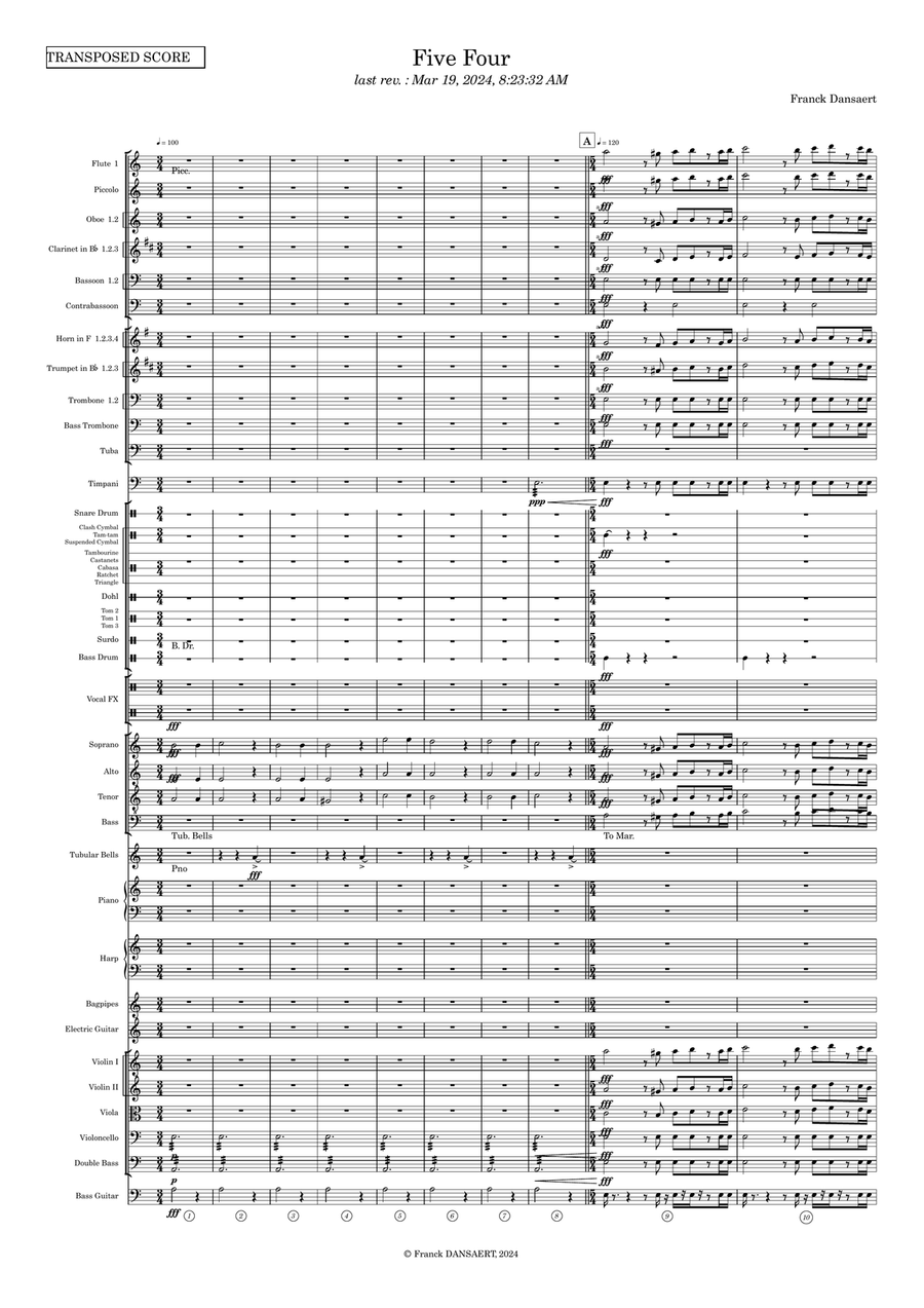 Five Four - Score Only Full Orchestra scores gallery preview page 2