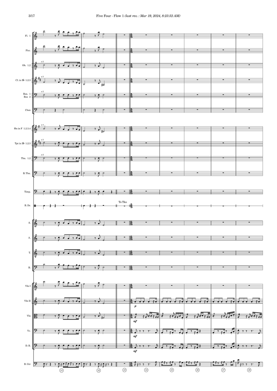 Five Four - Score Only Full Orchestra scores gallery preview page 3