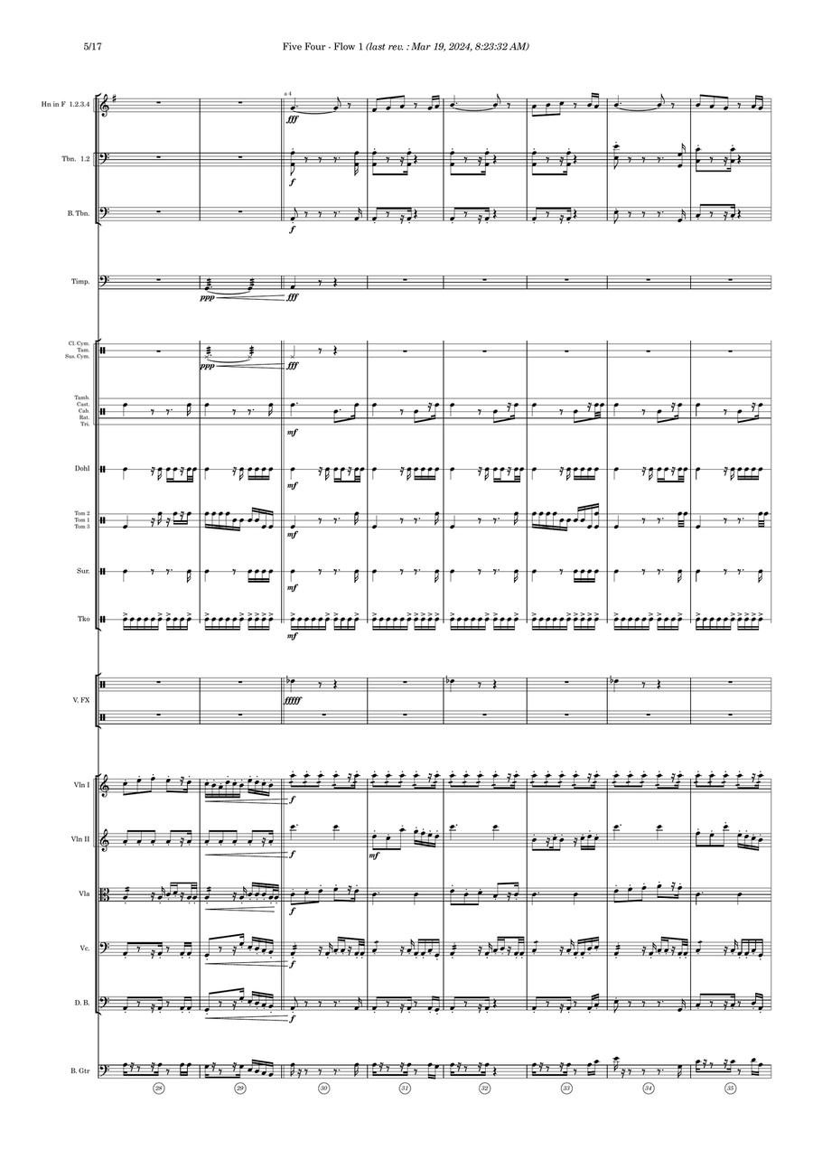 Five Four - Score Only Full Orchestra scores gallery preview page 5