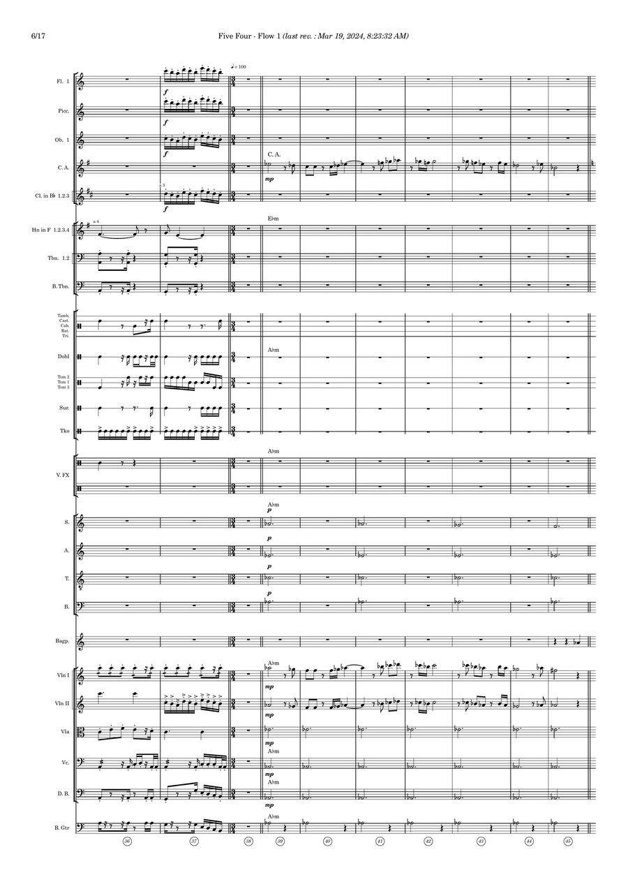 Five Four - Score Only Full Orchestra scores gallery preview page 6