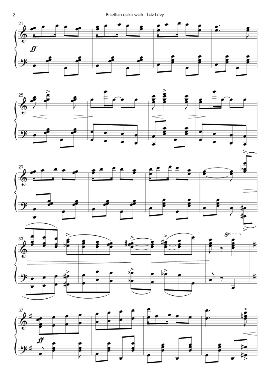 Brazilian cake walk Chamber Music scores gallery preview page 2