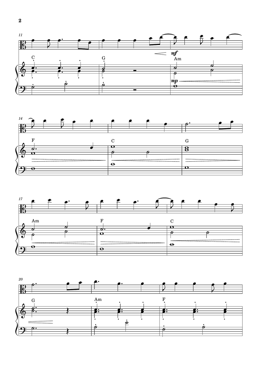 Cheap Thrills (Feat. Sean Paul) Viola scores gallery preview page 2