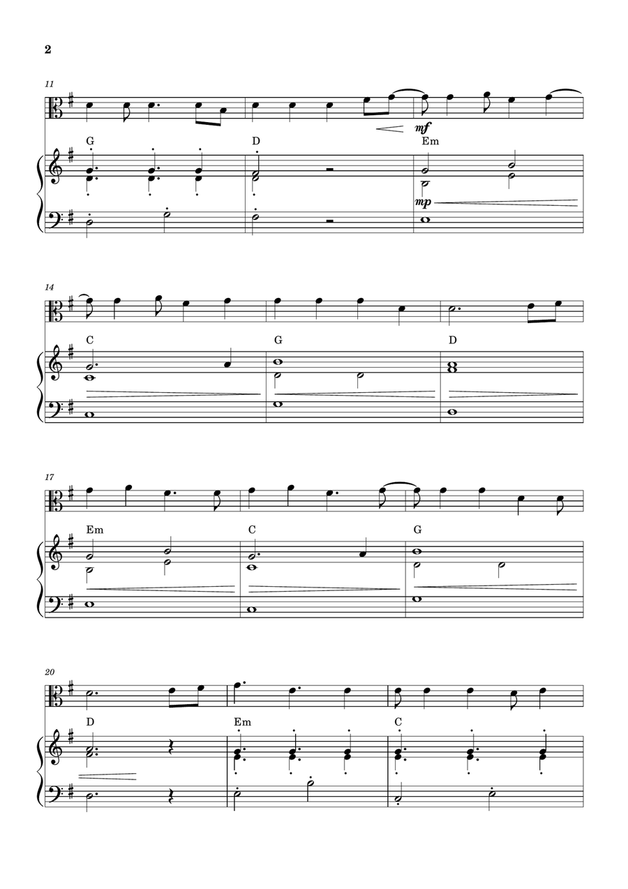 Cheap Thrills (Feat. Sean Paul) Viola scores gallery preview page 2