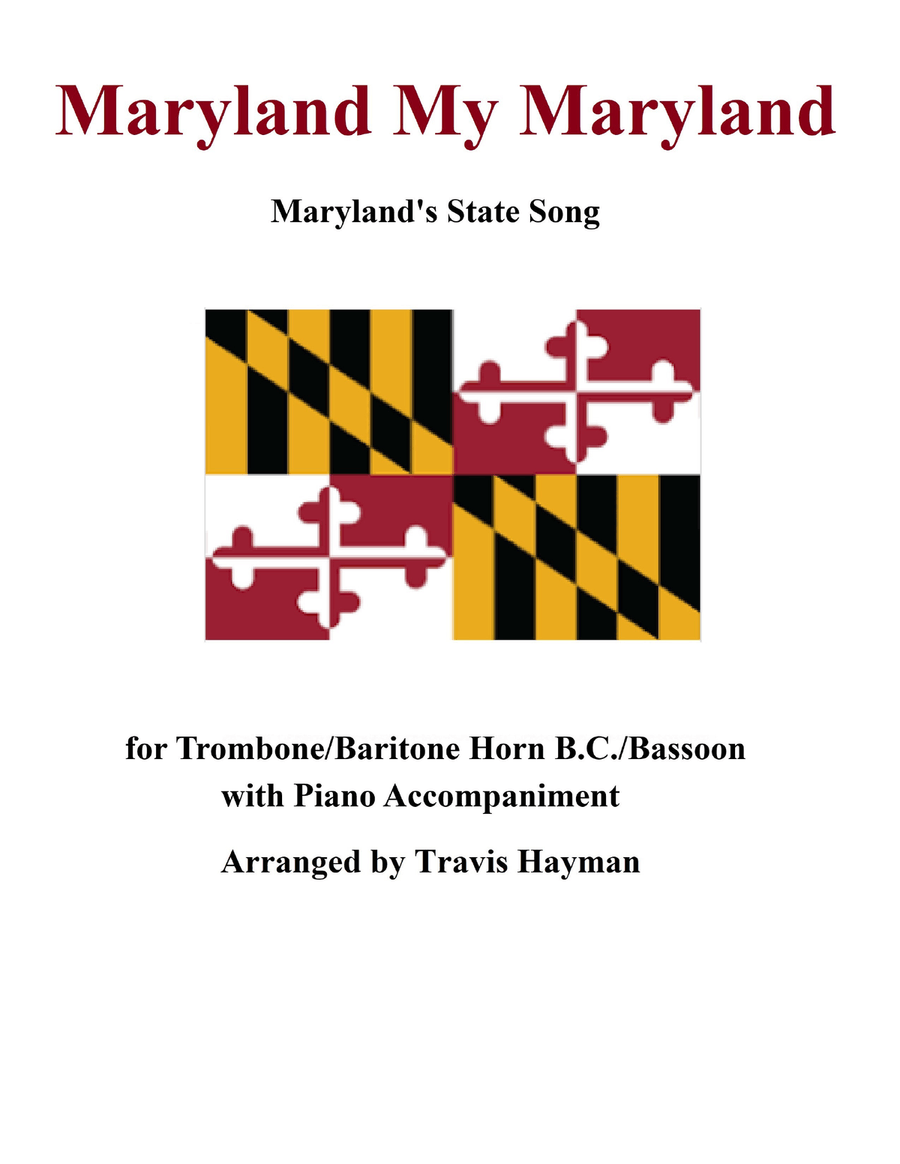 Maryland My Maryland - for Trombone/Baritone Horn B.C./Bassoon with Piano Accompaniment Bassoon scores gallery preview page 1