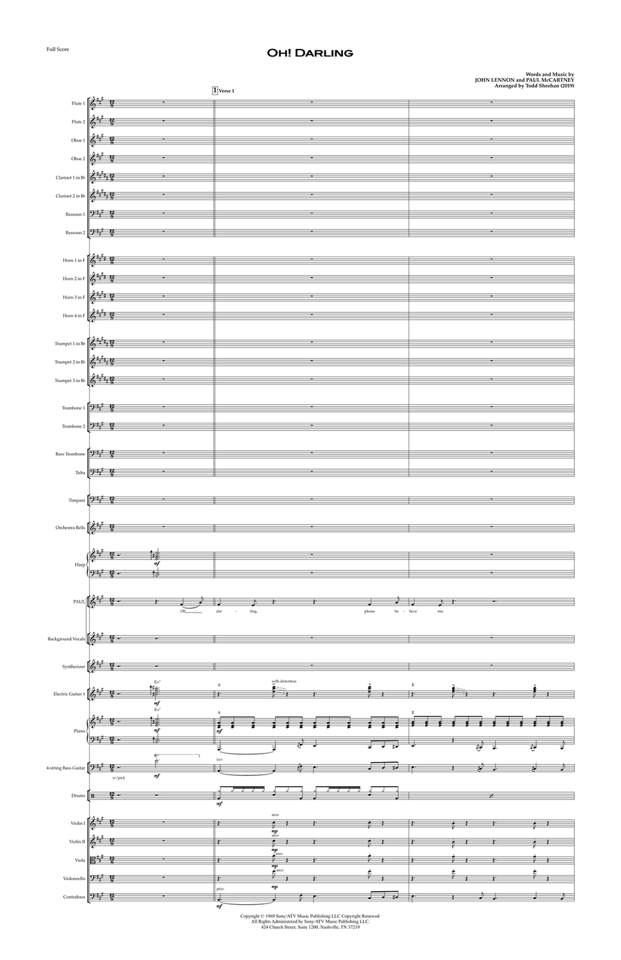 Oh! Darling Oh! Darling Full Orchestra scores gallery preview page 2