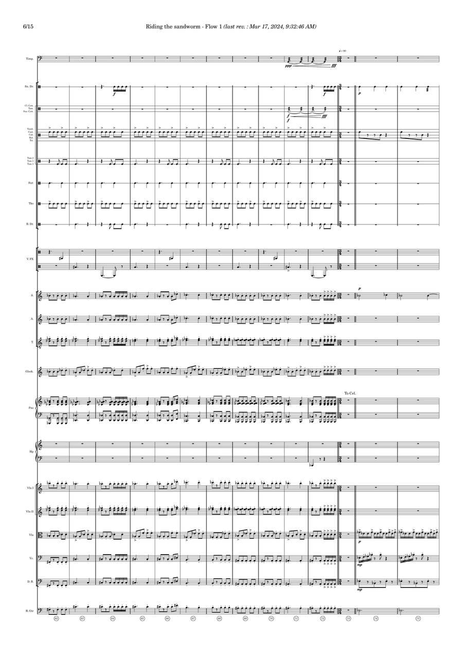 Riding the Sandworm - Score Only Full Orchestra scores gallery preview page 6
