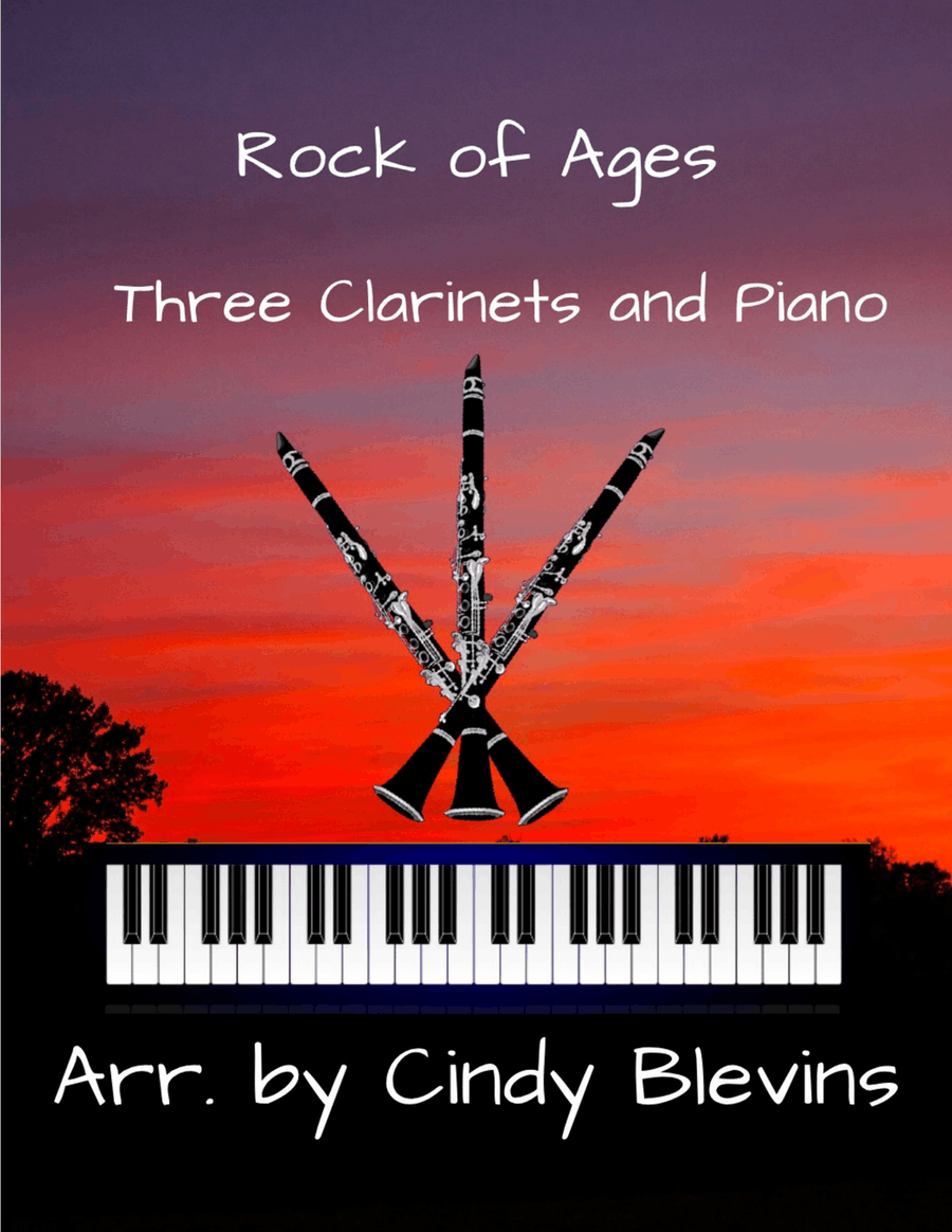 Rock of Ages, for Three Clarinets and Piano Small Ensemble scores gallery preview page 1