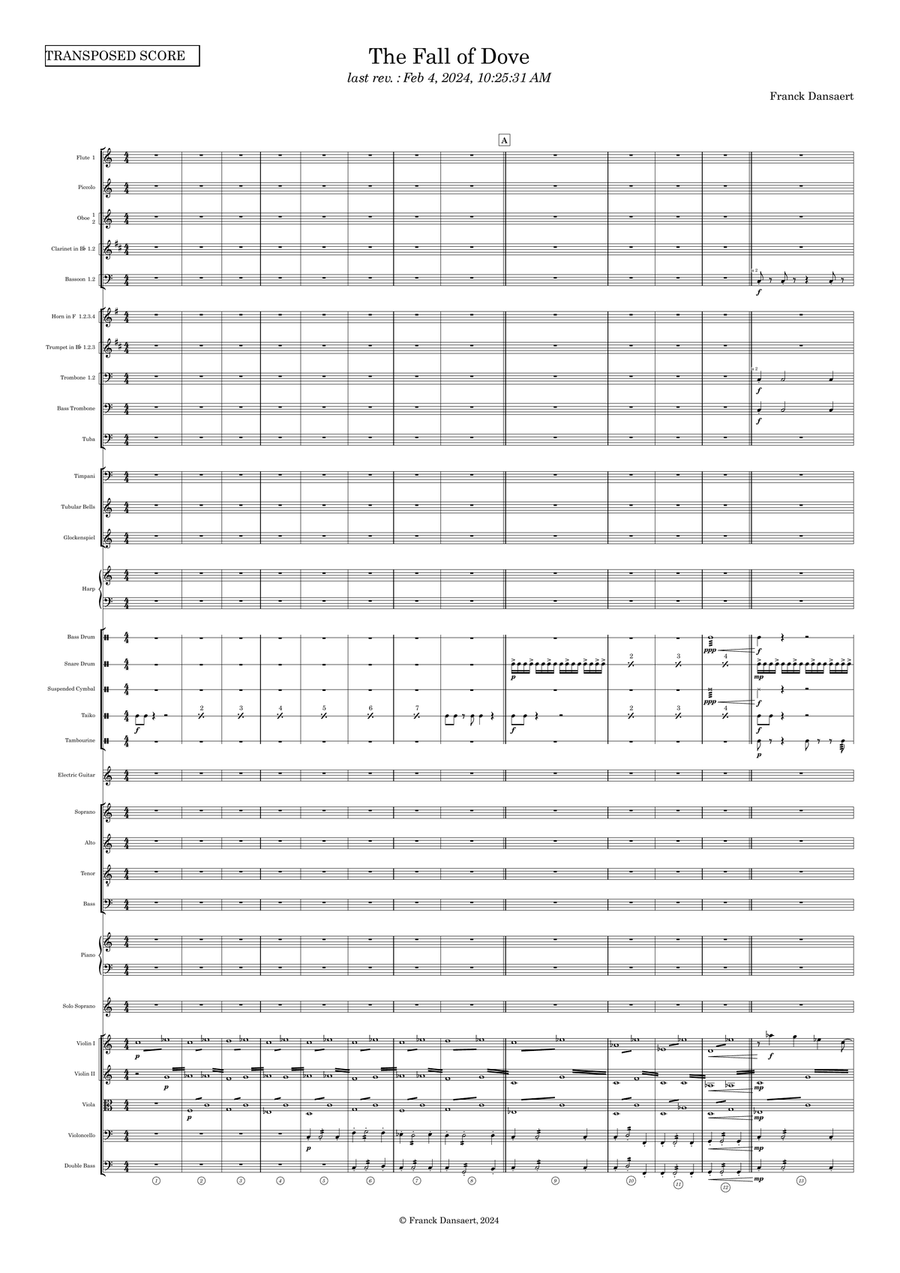 The Fall of Dove - Score Only Full Orchestra scores gallery preview page 2