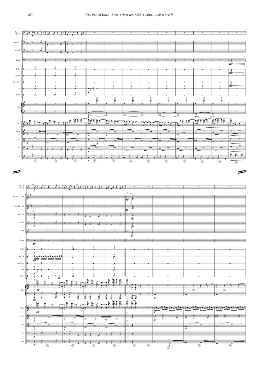 The Fall of Dove - Score Only Full Orchestra scores gallery preview page 3