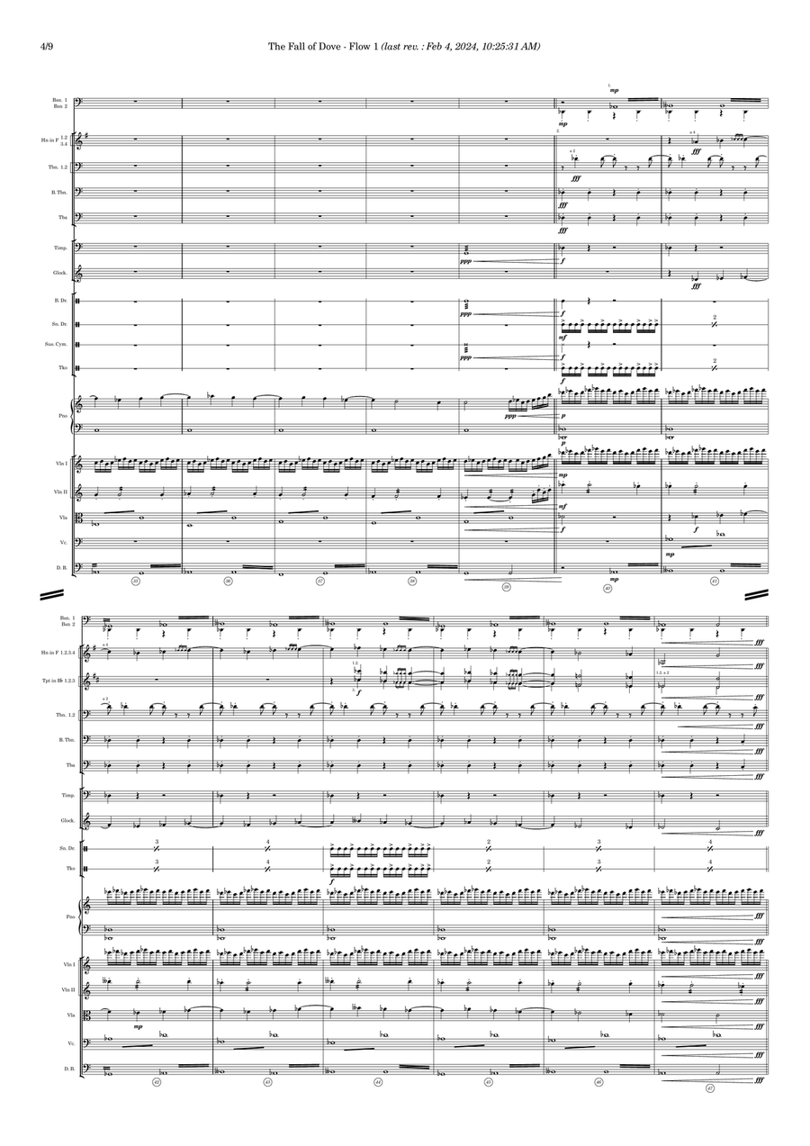 The Fall of Dove - Score Only Full Orchestra scores gallery preview page 4