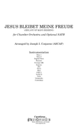 Jesus Bleibet Meine Freude for Chamber Orchestra and Optional SATB (Jesu, Joy of Man's Desiring)