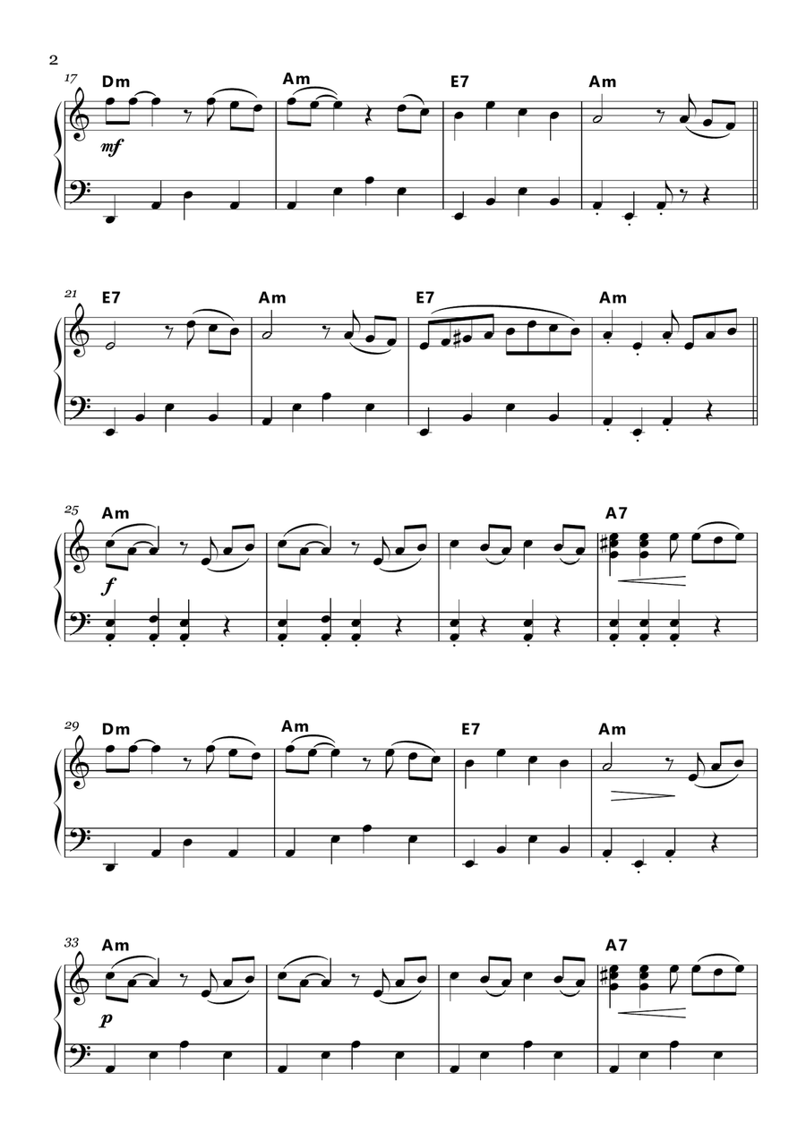 Bella Ciao (easy left hand) Easy Piano scores gallery preview page 2