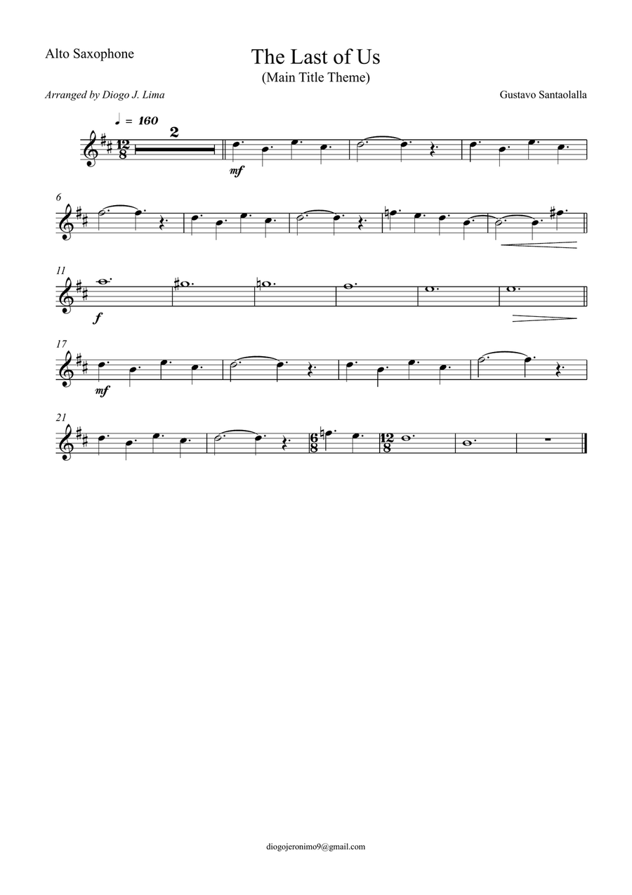The Last Of Us The Last Of Us Alto Saxophone scores gallery preview page 3