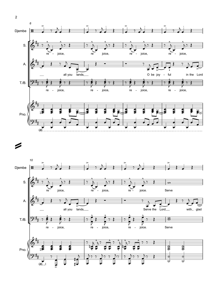 O Be Joyful O Be Joyful 4-Part scores gallery preview page 2