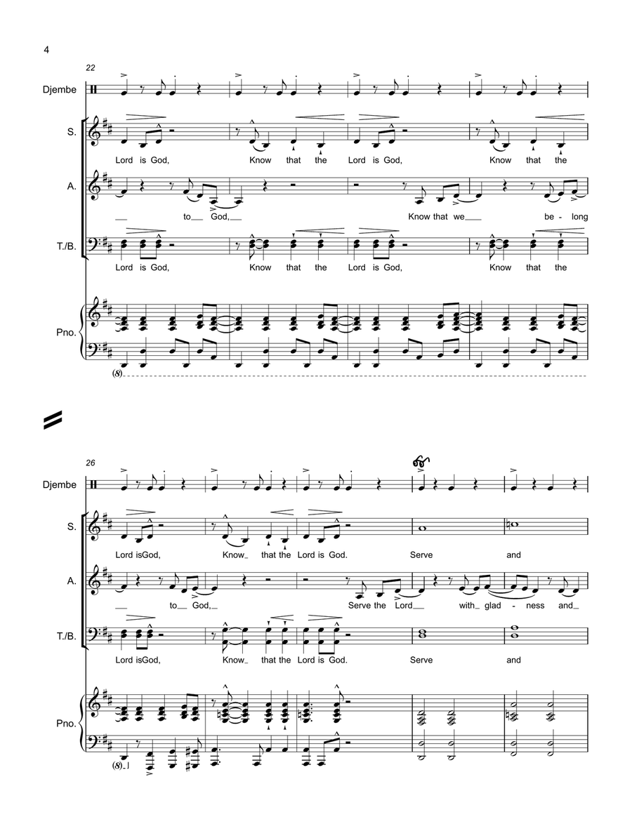 O Be Joyful O Be Joyful 4-Part scores gallery preview page 4