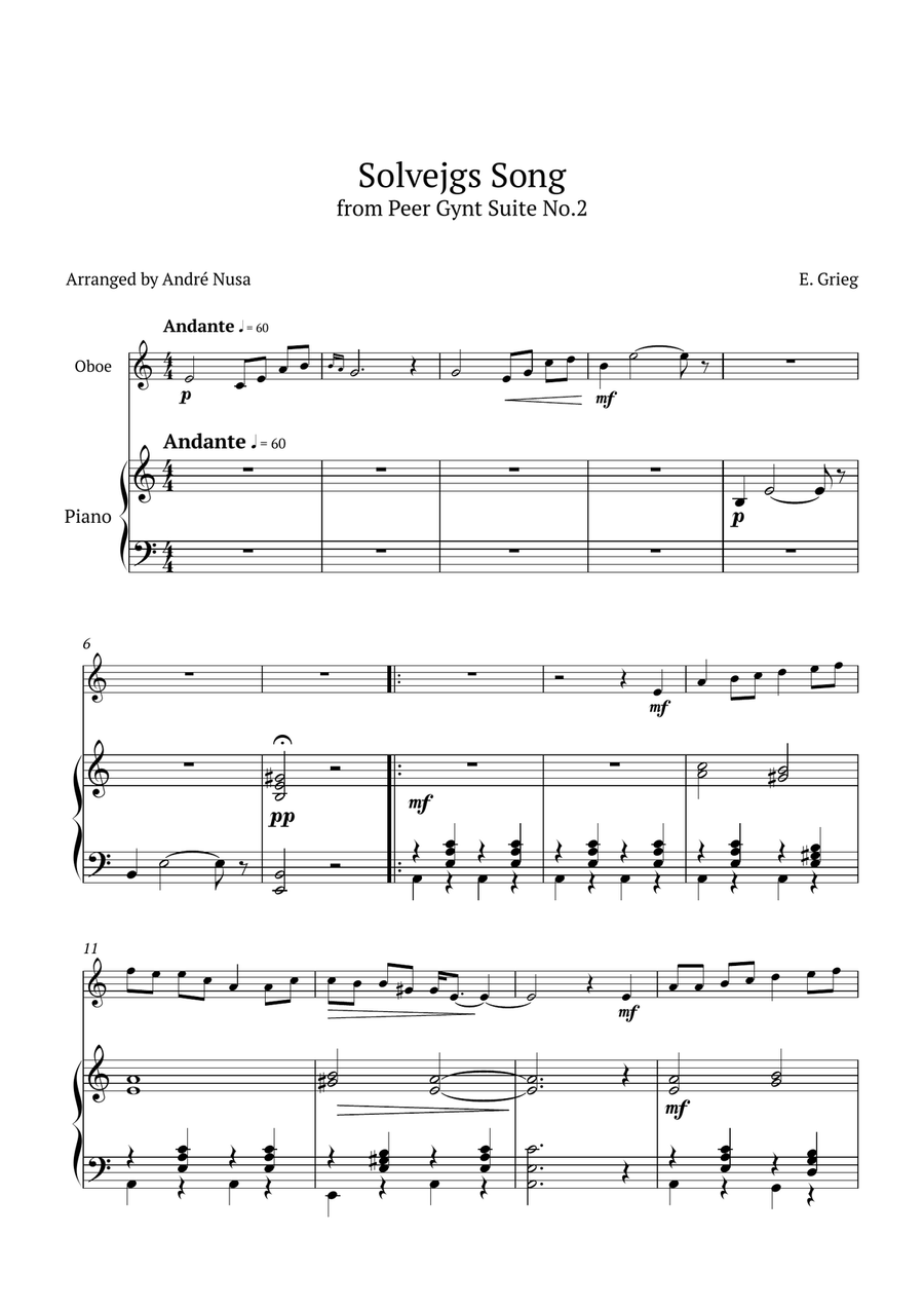 Solvejg’s Song Chamber Music scores gallery preview page 1