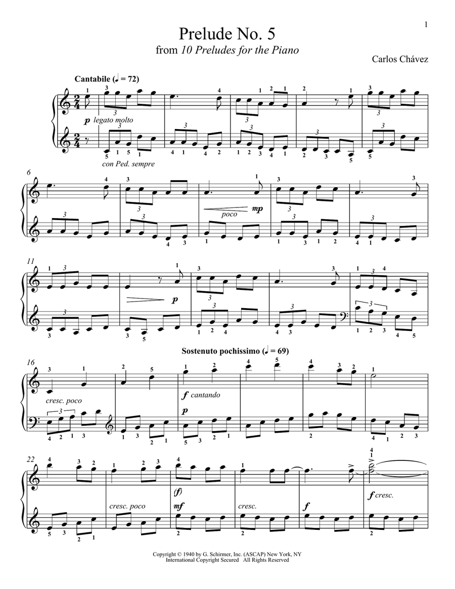 Prelude No. 5 Prelude No. 5 Piano Solo scores gallery preview page 1