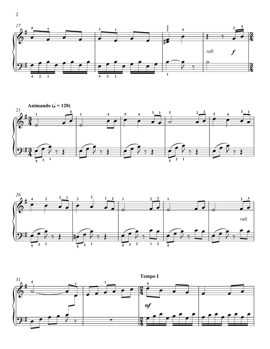 Os Tres Cavalheirosinhos (The Three Little Caballeros) Piano Solo scores gallery preview page 2