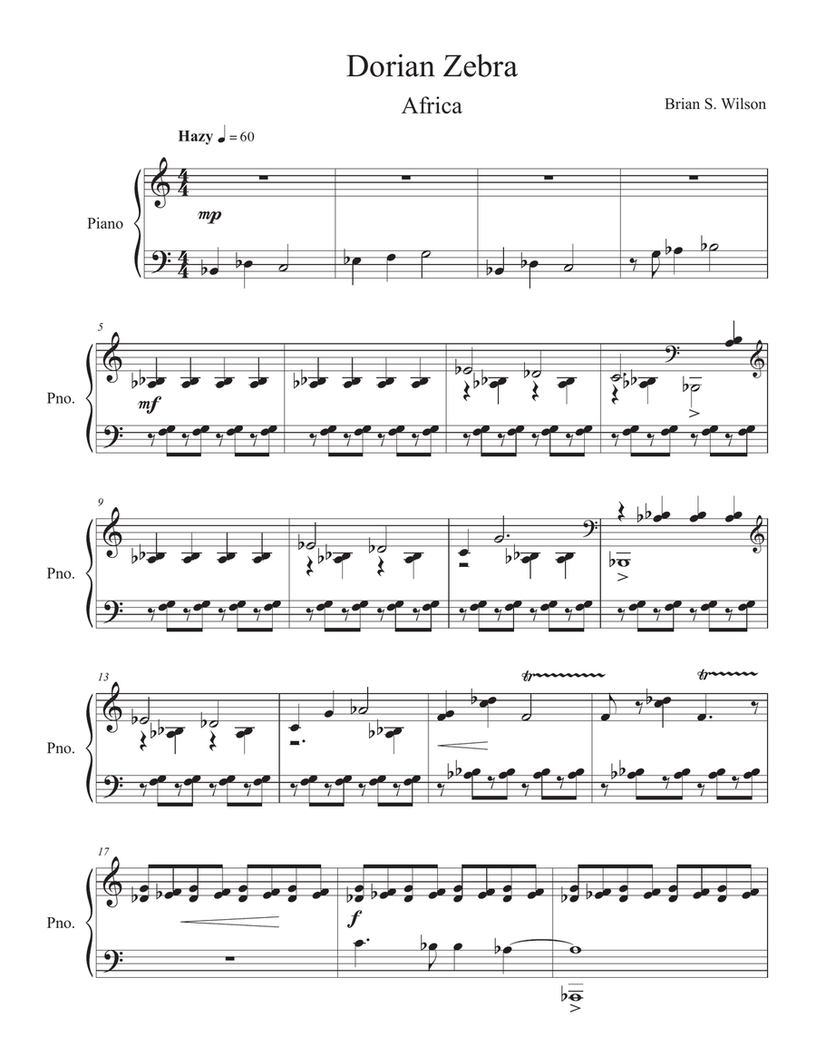 A Modal Menagerie - 7 animals for 7 continents in 7 modes Piano scores gallery preview page 3