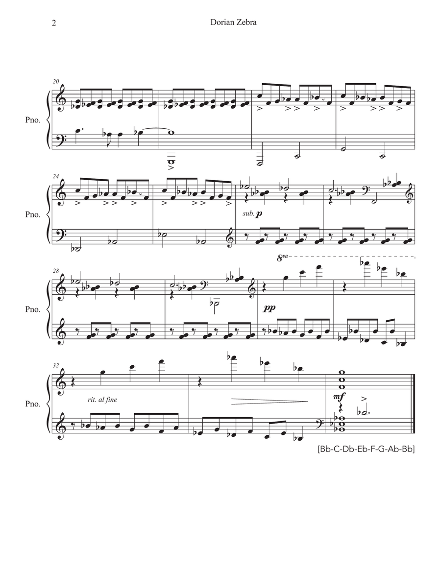 A Modal Menagerie - 7 animals for 7 continents in 7 modes Piano scores gallery preview page 4