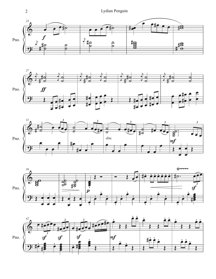 A Modal Menagerie - 7 animals for 7 continents in 7 modes Piano scores gallery preview page 6