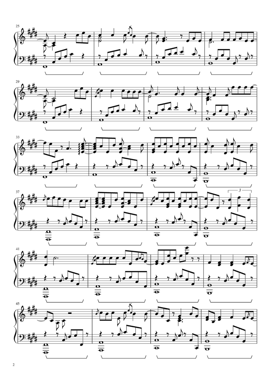 Summertime Sadness Summertime Sadness Easy Piano scores gallery preview page 2