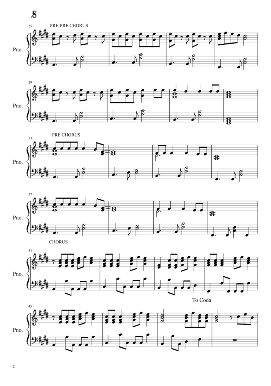 Summertime Sadness Summertime Sadness Easy Piano scores gallery preview page 2