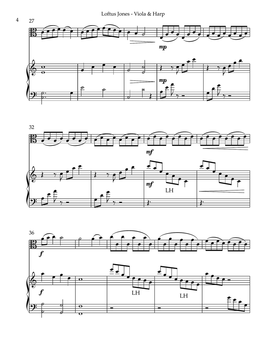 Loftus Jones, Duet for Viola & Harp String Duet scores gallery preview page 4
