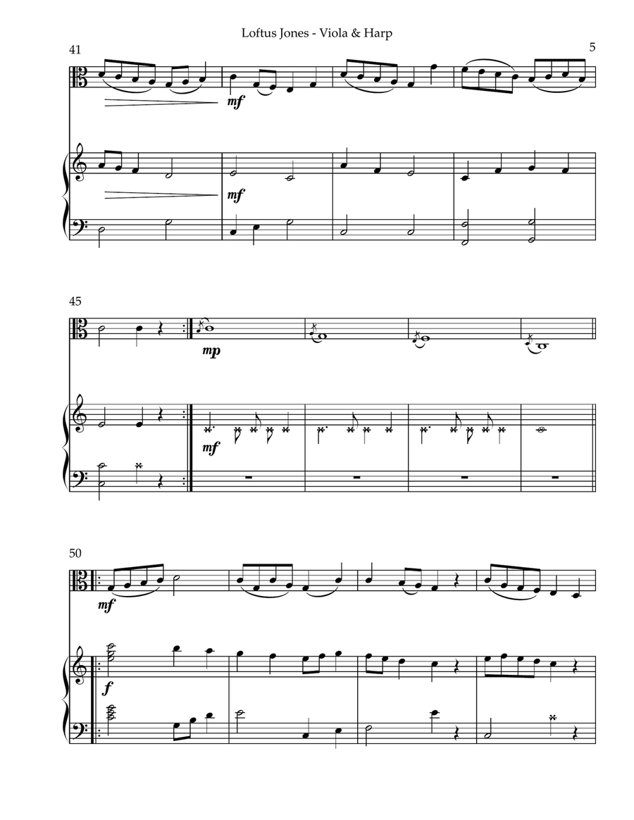 Loftus Jones, Duet for Viola & Harp String Duet scores gallery preview page 5