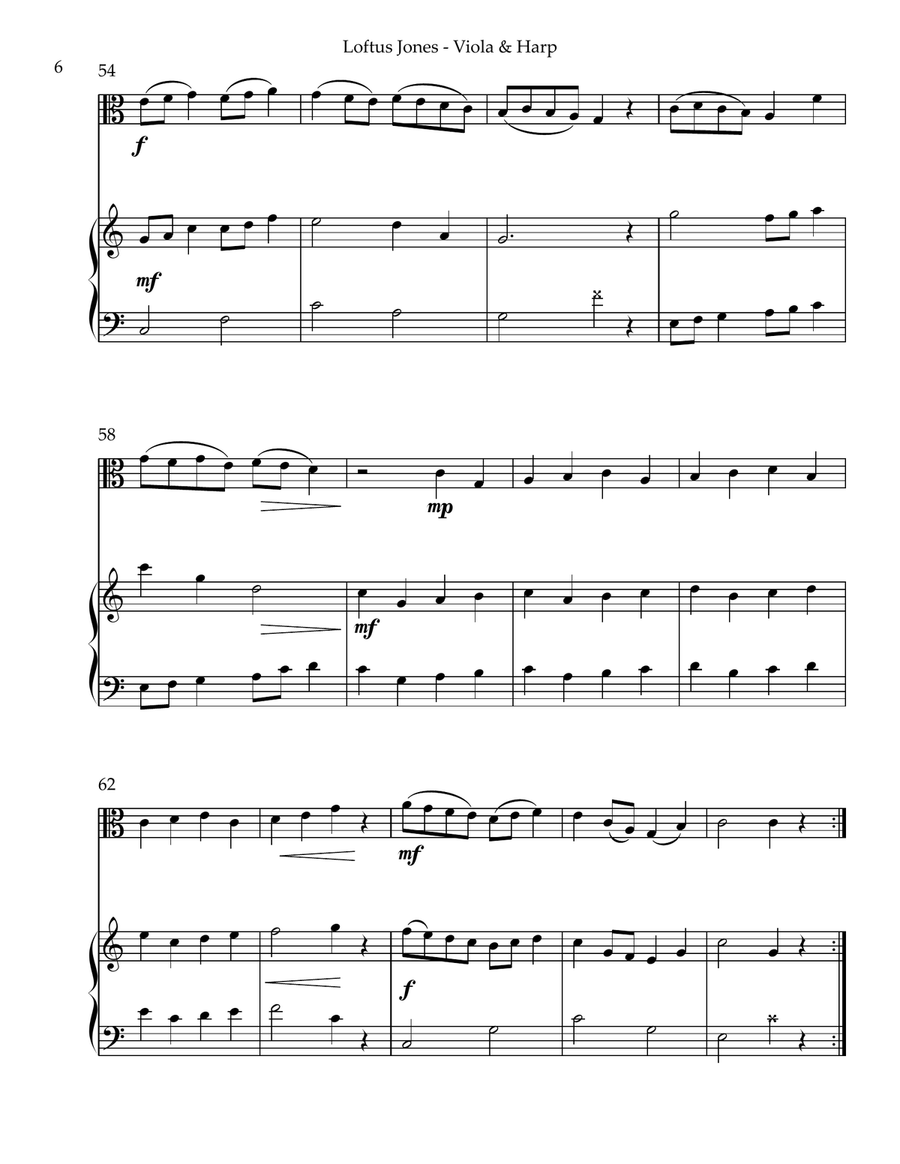 Loftus Jones, Duet for Viola & Harp String Duet scores gallery preview page 6