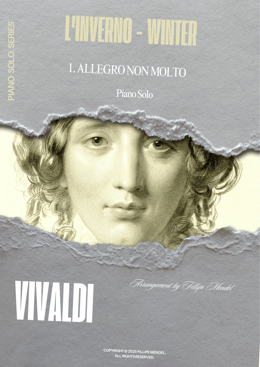 Vivaldi - L'Inverno - Winter - 1. Allegro non molto Piano Solo scores gallery preview page 1