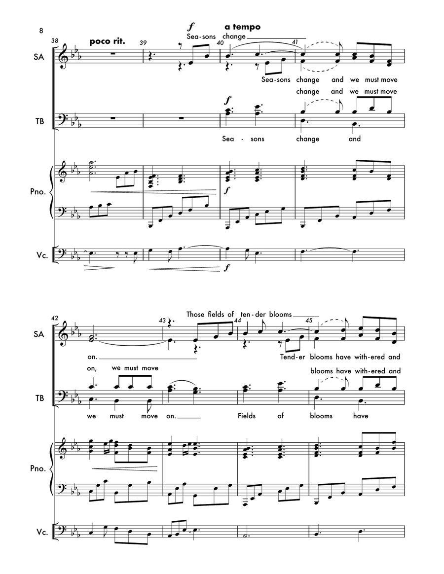 In Flaxen Fields In Flaxen Fields 4-Part scores gallery preview page 6