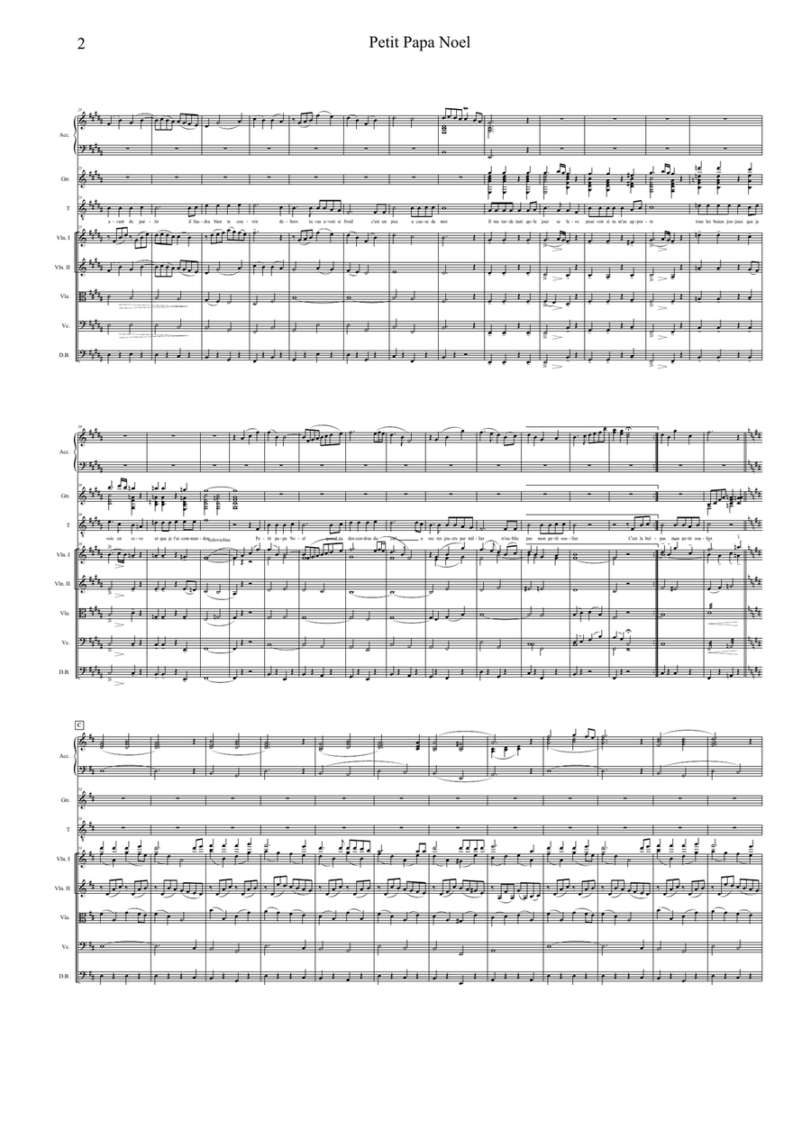 Petit Papa Noël Petit Papa Noël Chamber Orchestra scores gallery preview page 2