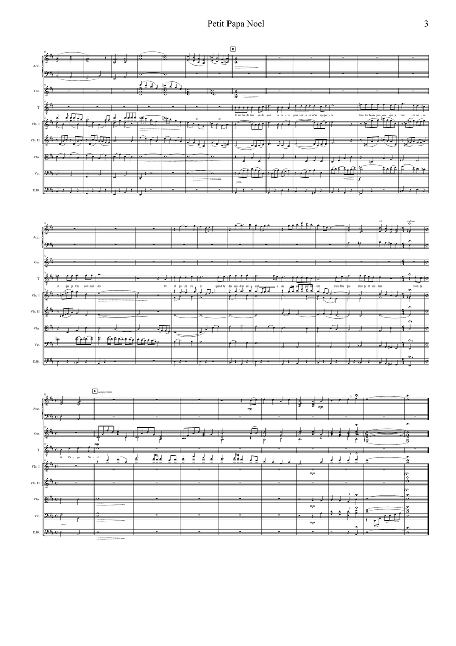 Petit Papa Noël Petit Papa Noël Chamber Orchestra scores gallery preview page 3