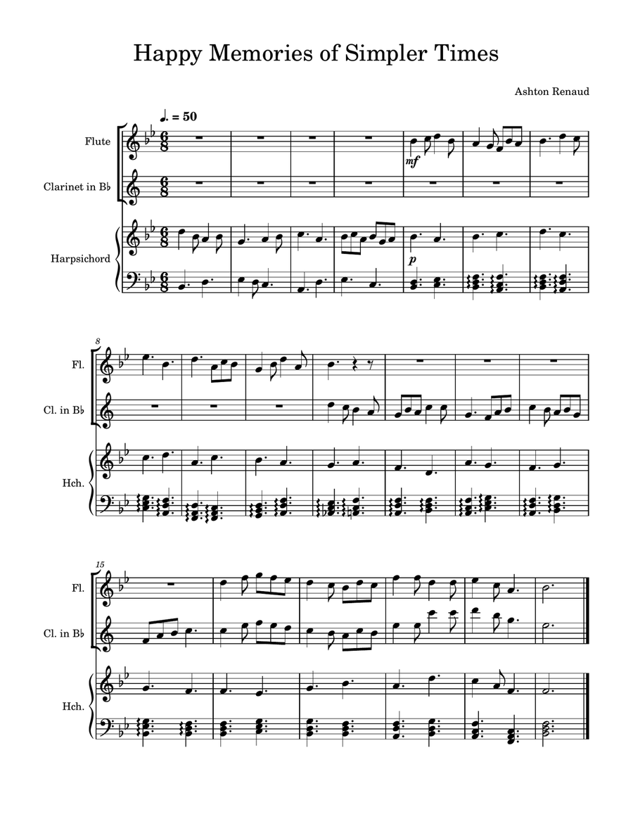 Happy Memories of Simpler Times - Score Only Small Ensemble scores gallery preview page 1