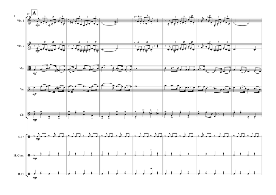 Wallonia Regional Anthem for String Orchestra String Orchestra scores gallery preview page 4