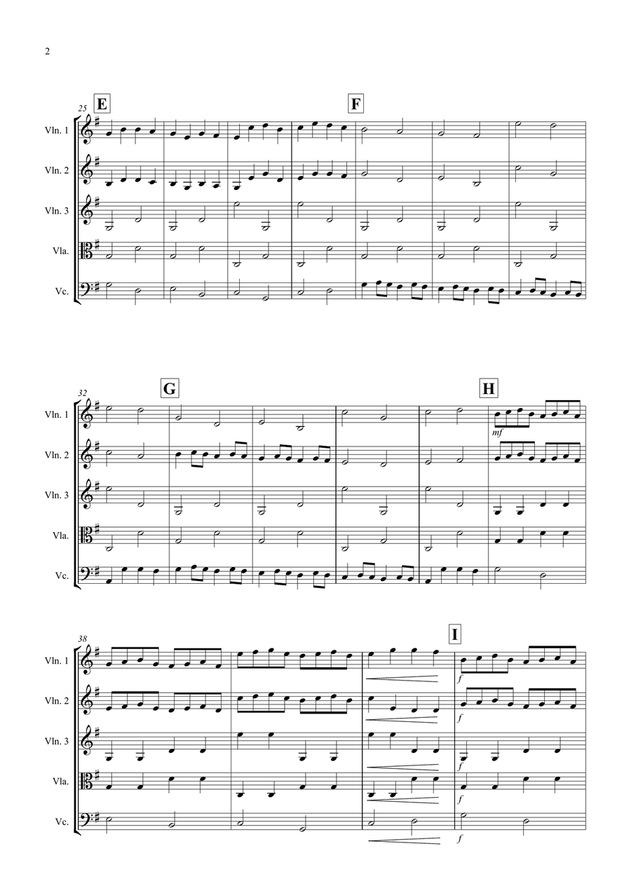 Pachelbel's Canon for Beginning String Quartet String Quartet scores gallery preview page 2