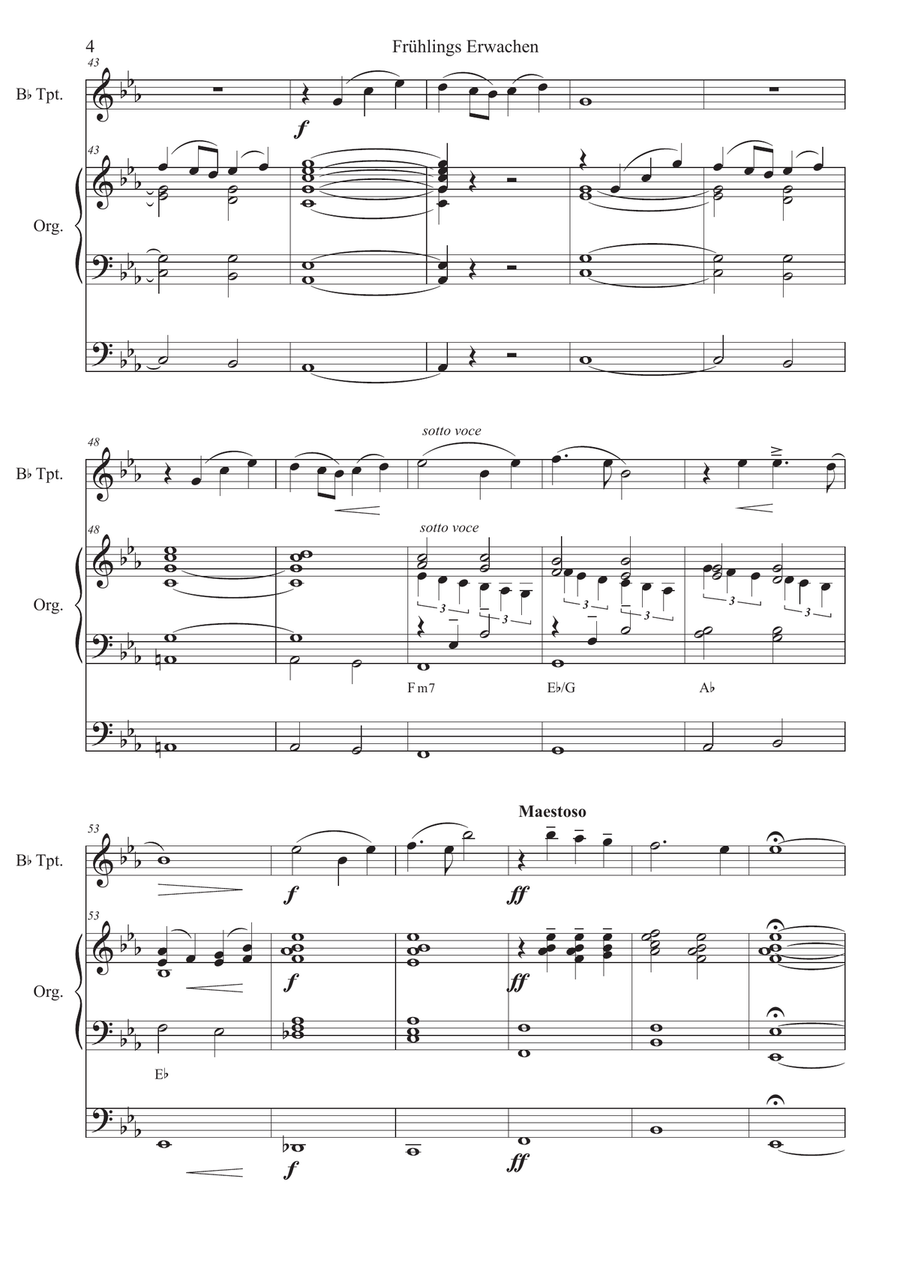 Spring Awakening ( Frühlings Erwachen ) B-Flat Trumpet scores gallery preview page 4