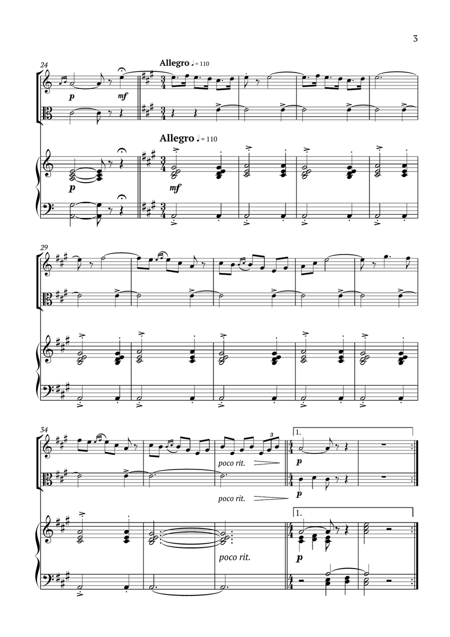 Solvejg’s Song Piano Trio scores gallery preview page 3