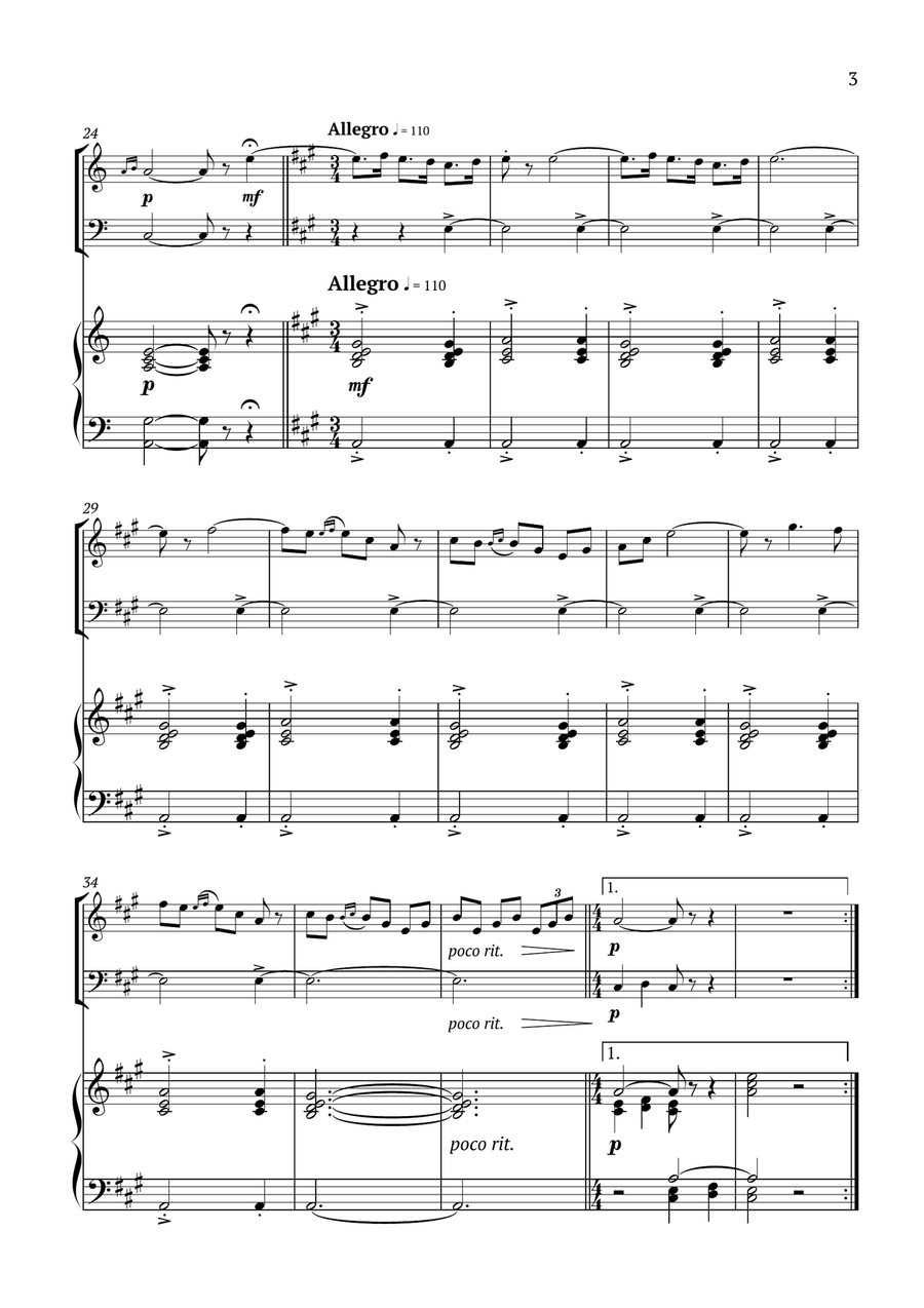 Solvejg’s Song Piano Trio scores gallery preview page 3
