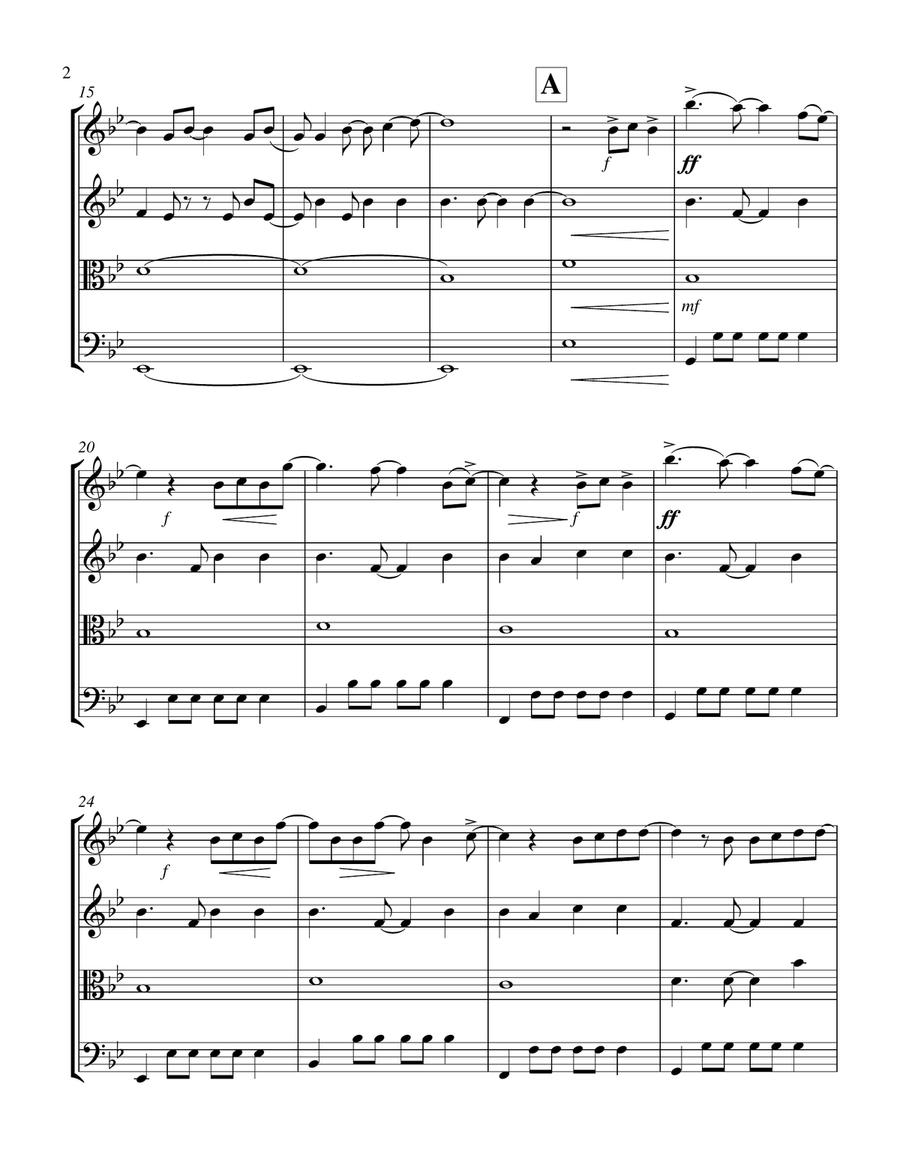Rewrite The Stars String Quartet scores gallery preview page 2
