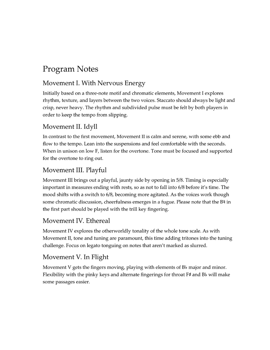 Breaking Even: a chalumeau suite for two equal clarinets Clarinet Duet scores gallery preview page 3