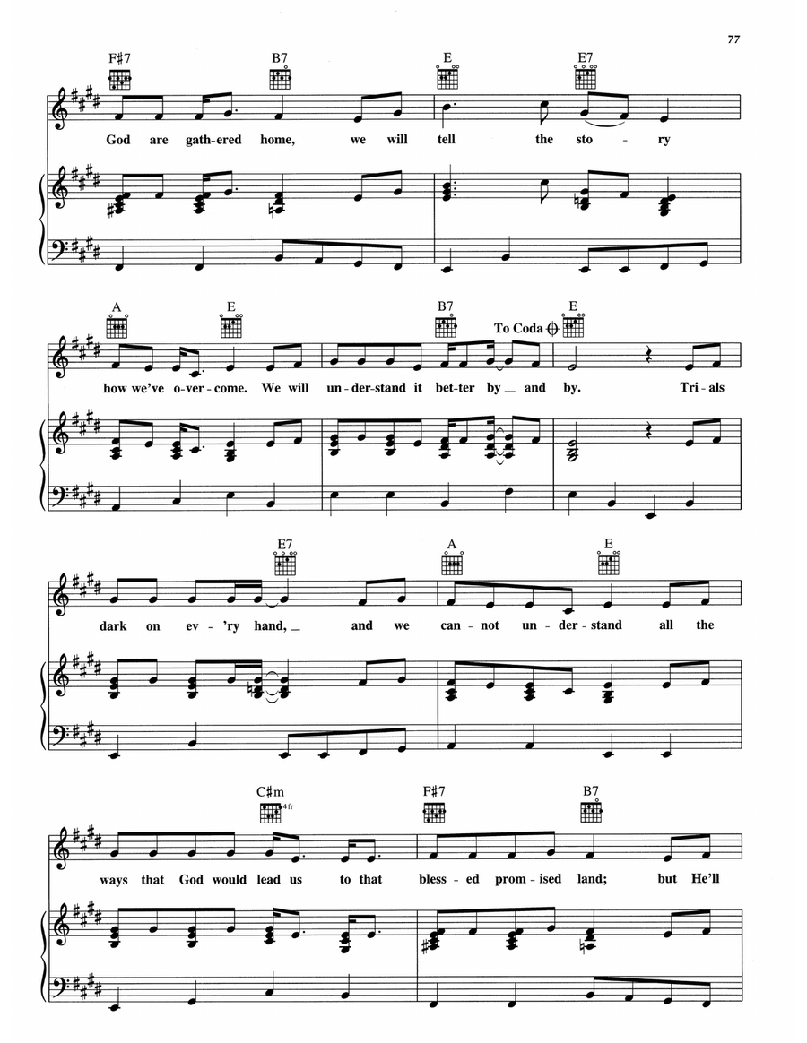 When We All Get To Heaven/We'll Understand It Better By And By/When The Roll Is Called Up Yonder Piano, Vocal, Guitar scores gallery preview page 3