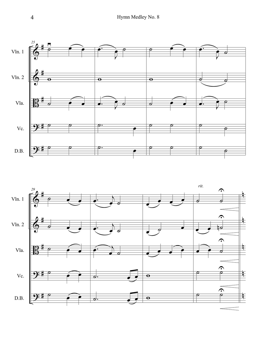 Hymn Medley No. 8 (String Orchestra or Quintet) String Orchestra scores gallery preview page 4