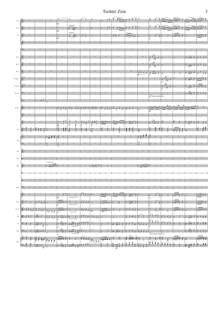 Tochter Zion ( See the Conquering Hero Comes) Full Orchestra scores gallery preview page 3