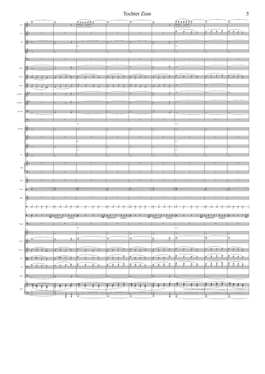 Tochter Zion ( See the Conquering Hero Comes) Full Orchestra scores gallery preview page 5
