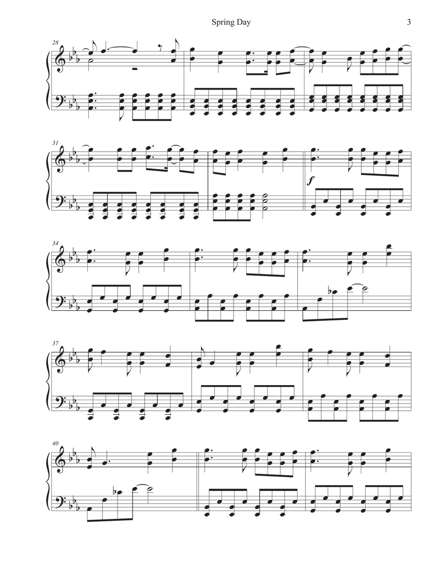 Spring Day Spring Day Piano Solo scores gallery preview page 3