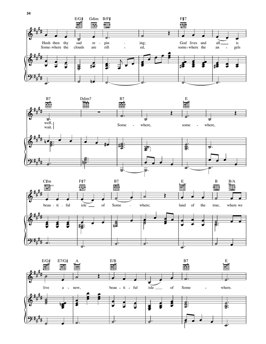 Beautiful Isle Of Somewhere/Beulah Land/The Unclouded Day Piano, Vocal, Guitar scores gallery preview page 2