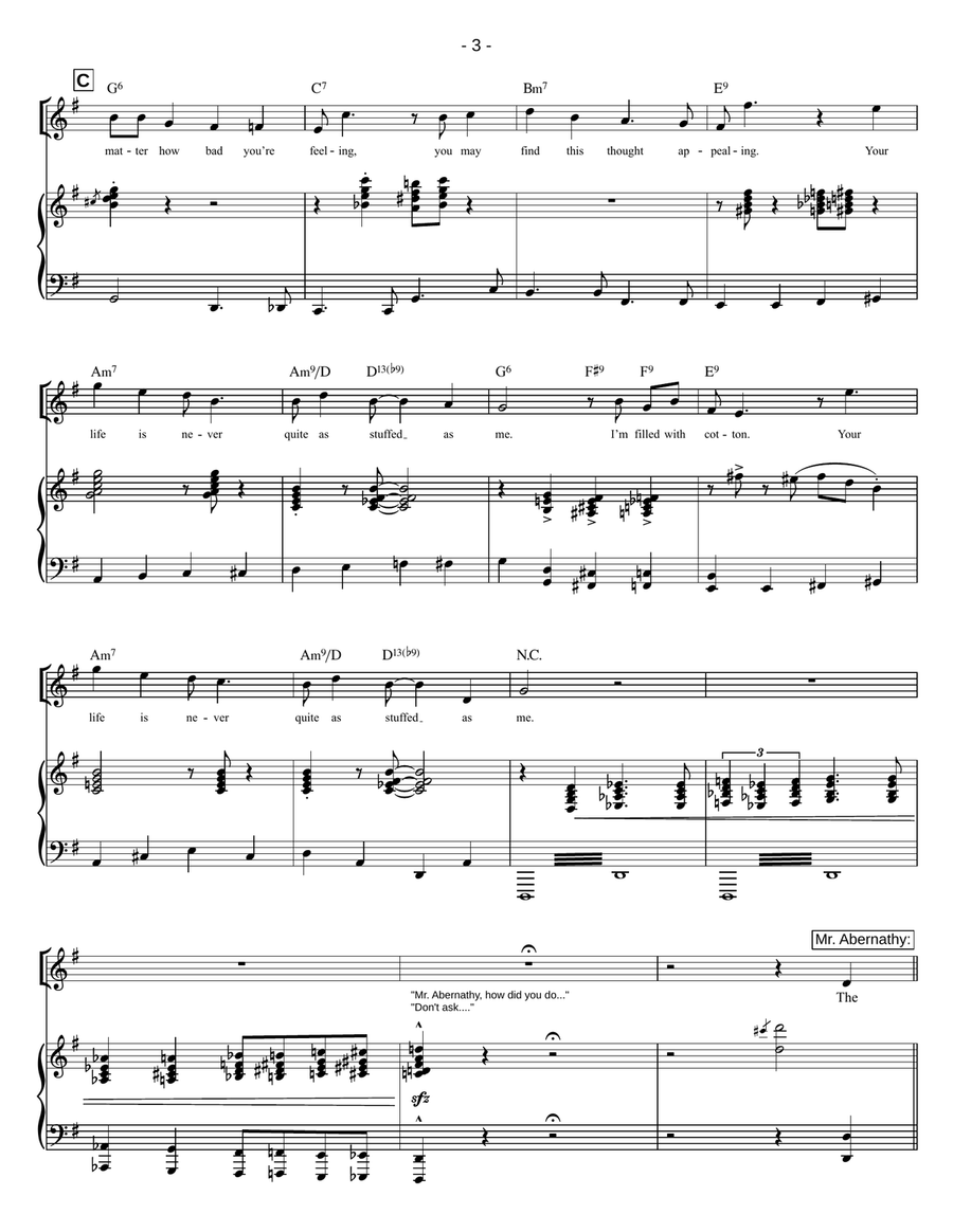 Stuffed Piano, Vocal - Digital Sheet Music page 3